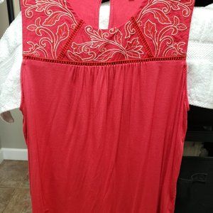 Jersey knit sleeveless top